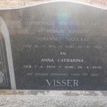 VISSER Johannes Nicolaas 1892-1962 &amp; Anna Catharina 1902-1970