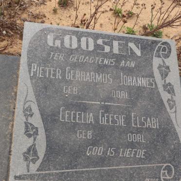 GOOSEN Pieter Gerharmus Johannes &amp; Cecelia Geesie Elsabi