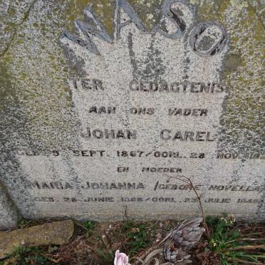 WASO Johan Carel 1867-1926 &amp; Maria Johanna NOVELLA 1868-1949