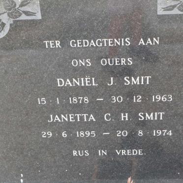 SMIT Daniel J. 1878-1963 &amp; Janetta C.H. 1895-1974