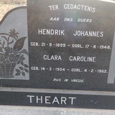 THEART Hendrik Johannes 1899-1948 &amp; Clara Caroline 1904-1962