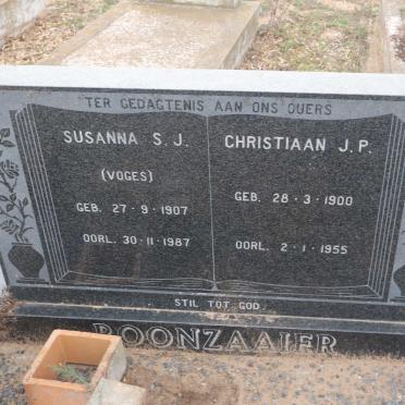 BOONZAAIER Christiaan J.P. 1900-1955 &amp; Susanna S.J. VOGES 1907-1987