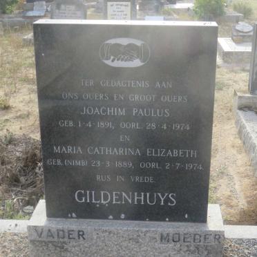 GILDENHUYS Joachim Paulus 1891-1974 &amp; Maria Catharina Elizabeth NIMB 1889-1974