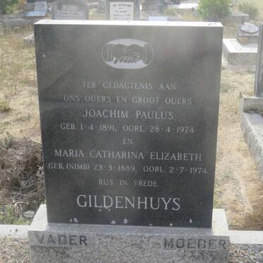 GILDENHUYS Joachim Paulus 1891-1974 &amp; Maria Catharina Elizabeth NIMB 1889-1974