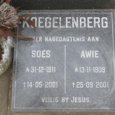 KOEGELENBERG Awie 1909-2001 &amp; Soes 1911-2001