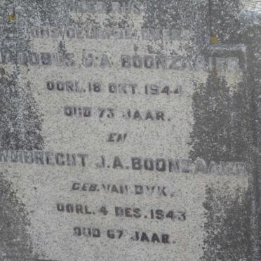 BOONZAAIER Jacobus C.A. -1944 &amp; Huibrecht J.A. VAN DYK -1943