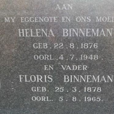 BINNEMAN Floris 1878-1965 &amp; Helena 1876-1948