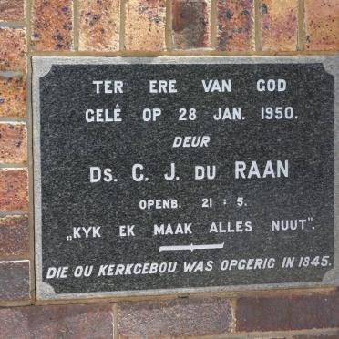 3. Hoeksteen N.G. Kerk Villiersdorp