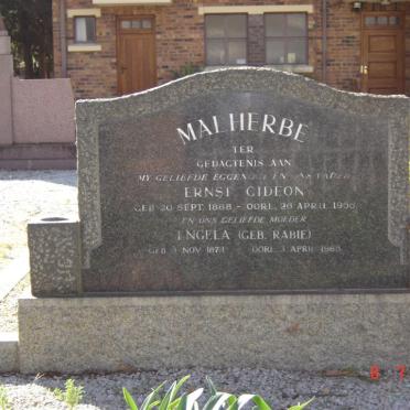 MALHERBE Ernst Gideon 1868-1956 &amp; Engela RABIE 1874-1968