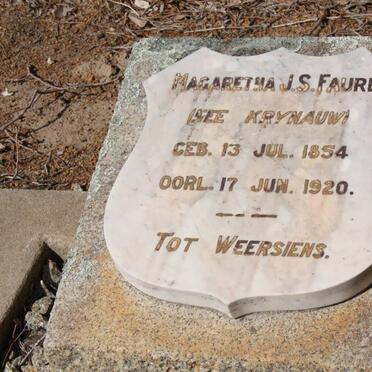 FAURE Magaretha J.S. nee KRYNAUW 1854-1920