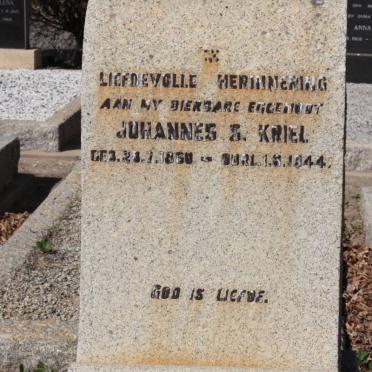 KRIEL Johannes S. 1860-1944
