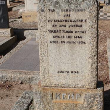 KEMP Sarah S. nee DU TOIT 1866-1936