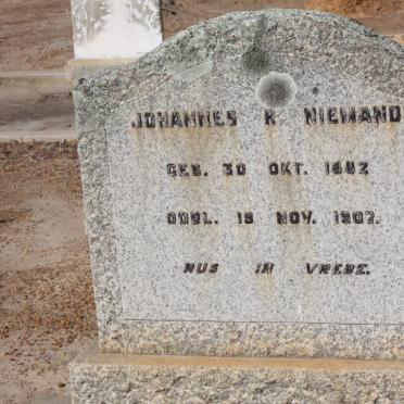 NIEMAND Johannes R. 1882-1907