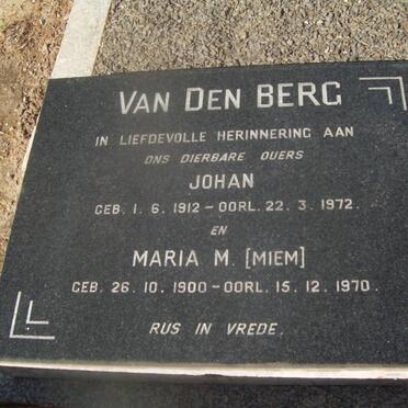 BERG Johan 1912-1970 &amp; Maria M. 1900-1970