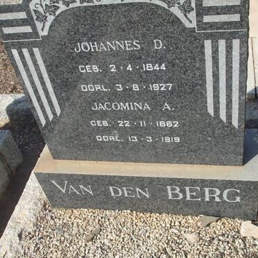 BERG Johannes D., van den 1844-1927 &amp; Jacomina A. 1862-1919