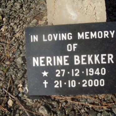 BEKKER Nerine 1940-2000