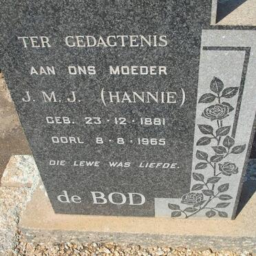 BOD J.M.J., de 1881-1965