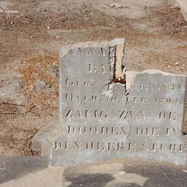 BARNARD Anna Johanna 1884-1903  