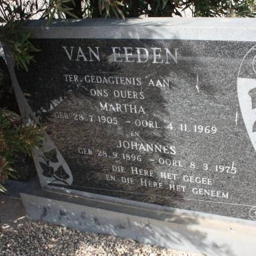 EEDEN Johannes, van 1896-1975 &amp; Martha 1905-1969