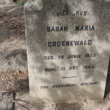 GROENEWALD Sarah Maria 1853-1943