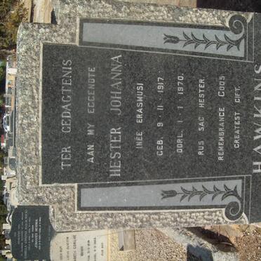 HAWKINS Hester Johanna nee ERASMUS 1917-1970