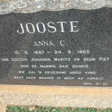 JOOSTE Anna C. 1887-1965
