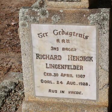LINGENFELDER Richard Hendrik 1907-1928