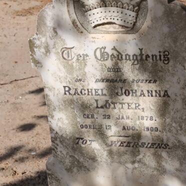 LOTTER Rachel Johannes 1878-1900