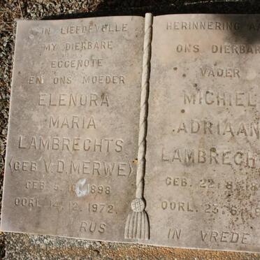 LAMBRECHTS Michiel Adriaan 1892-1975 &amp; Elenora Maria nee v.d. MERWE 1898-1972