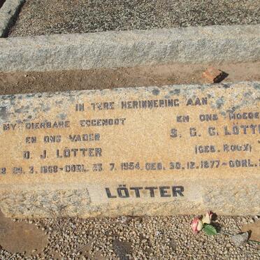 LOTTER D.J. 1868-1954 &amp; S.G.C. ROUX 1877-1987