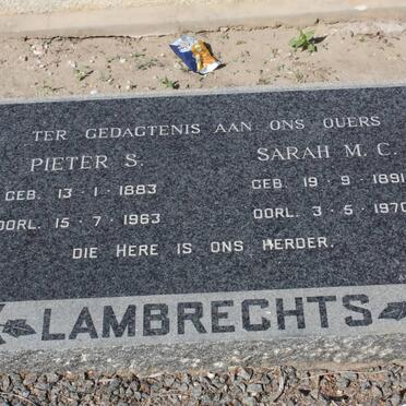 LAMBRECHTS Pieter S. 1883-1963 &amp; Sarah M.C. 1891-1970