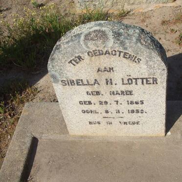LOTTER Sibella M. nee MAREE 1865-1950