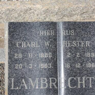 LAMBRACHTS Charl W. 1880-1963 &amp; Hester E. 1891-1968