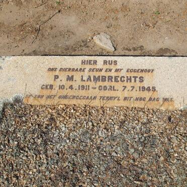LAMBRECHTS P.M. 1911-1945