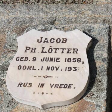 LOTTER Jacob P.H. 1858-1931