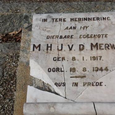 MERWE M.H.J., v. d. 1917-1944