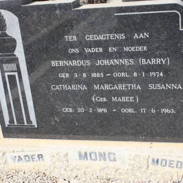 MONG Bernardus Johannes 1885-1974 &amp; Catharina Margaretha Susanna MAREE 1891-1963