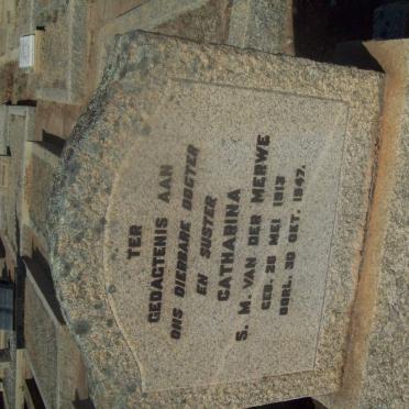 MERWE Catharina S.M., van der 1913-1947