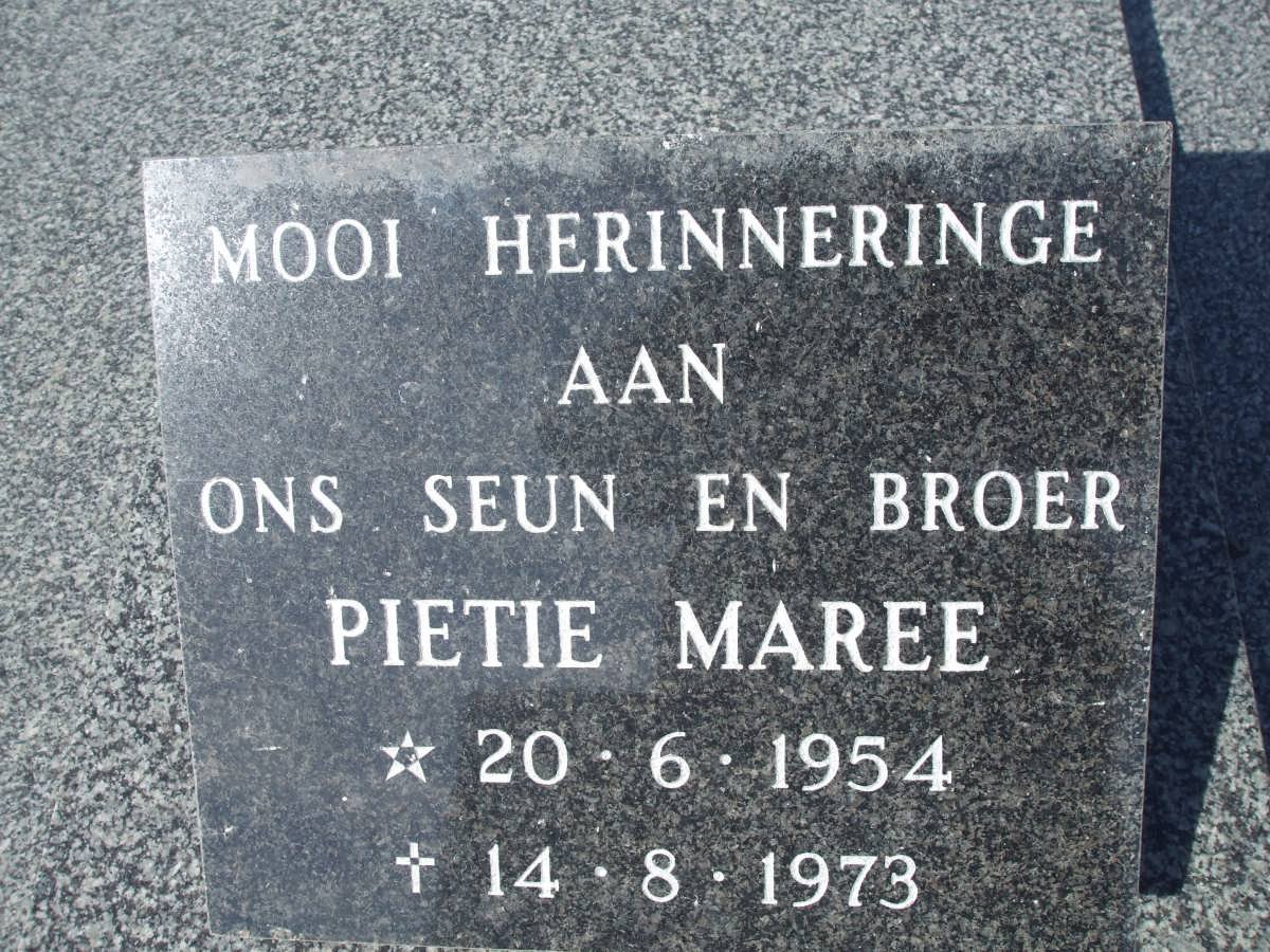 MAREE Pietie 1954-1973