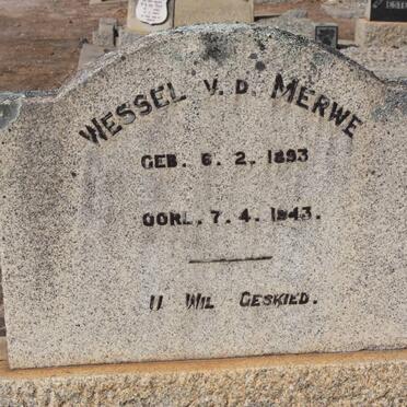 MERWE Wessel, v.d.1893-1943