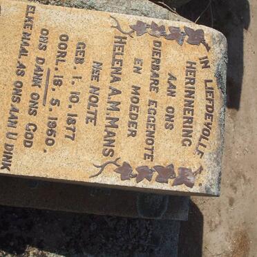 MANS Helen A.M. nee NOLTE 1877-1950