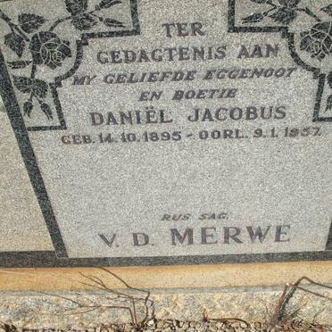 MERWE Daniel Jacobus, v.d. 1895-1957