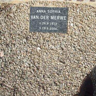 MERWE Anna Sophia 1913-2004
