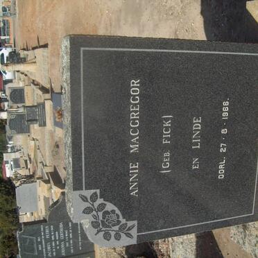 MACGREGOR Annie nee FICK -1966 :: ? Linde