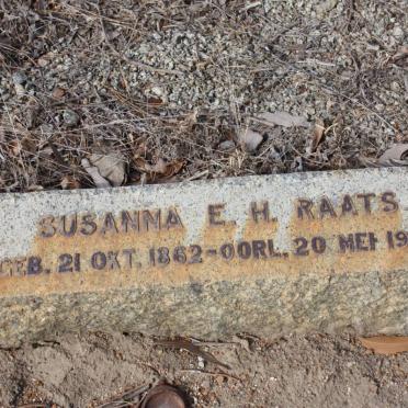 RAATS Susanna E.H. 1862-1944