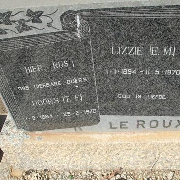 ROUX T.F., Le 1884-1970 &amp; E.M. 1894-1970