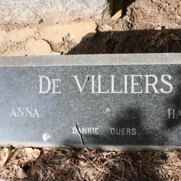 VILLIERS Hansie, de &amp; Anna