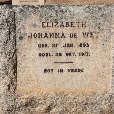 WET Elizabeth Johanna, de 1893-1917