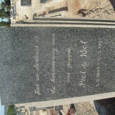 WET Piet, de 1893-1957