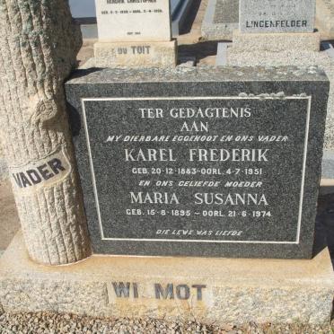 WILMOT Karel Frederik 1883-1951 &amp; Maria Susanna 1895-1974